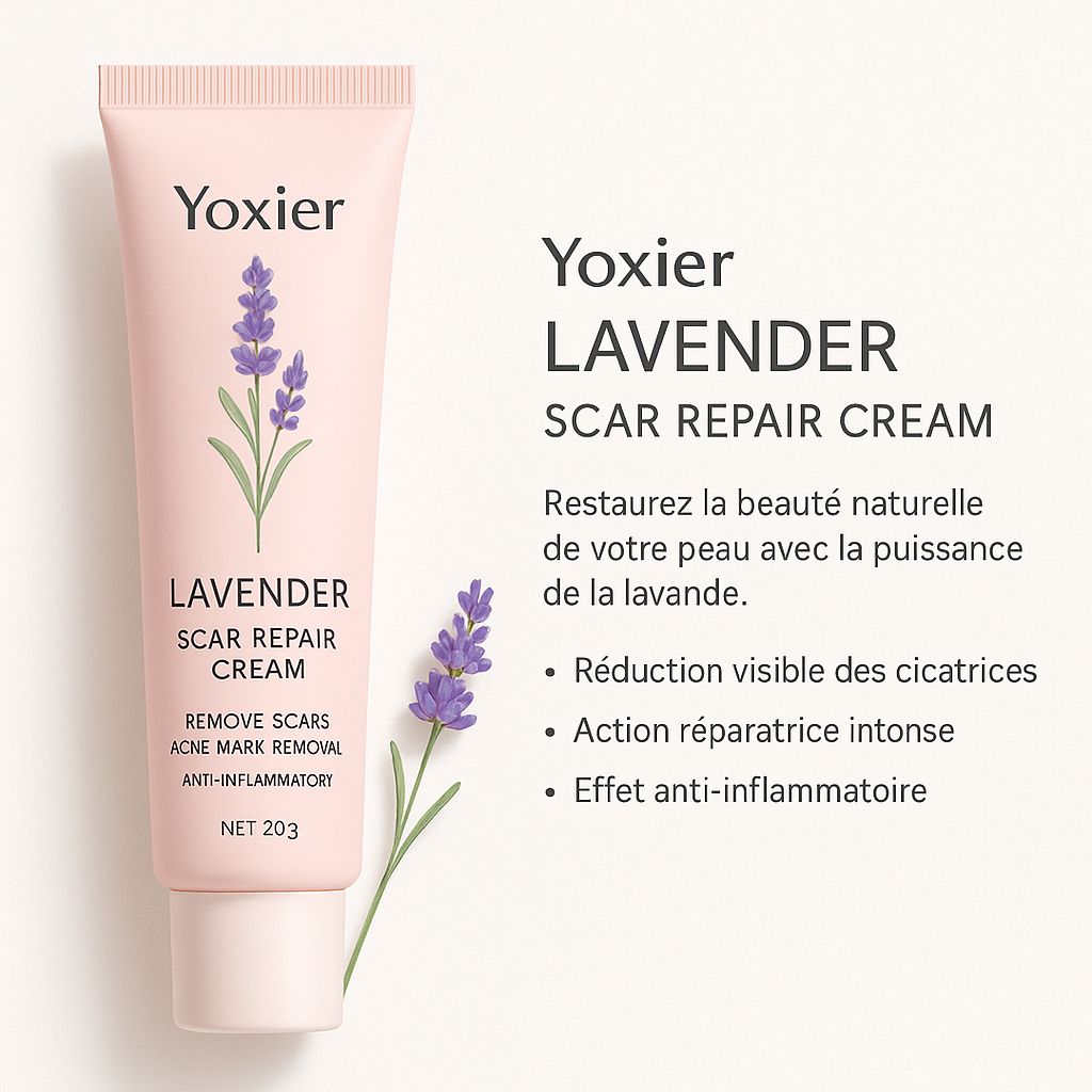 đŁ Yoxier Lavender Scar Repair Cream â CrĂšme RĂ©paratrice Ă la Lavande BJ